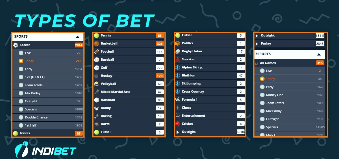 Types of bets Indibet guide